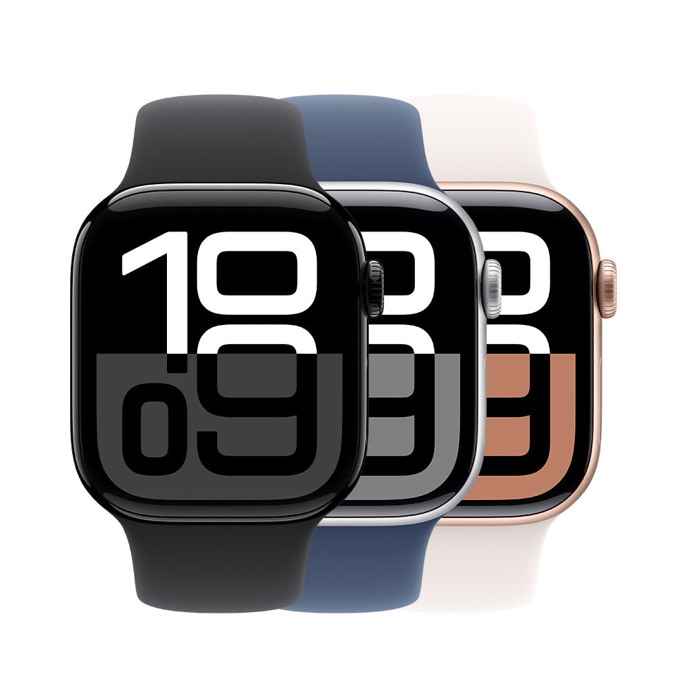 Series 10 Apple Watch – GPS, 46mm Jet Black, Sports Band, Chain Strap