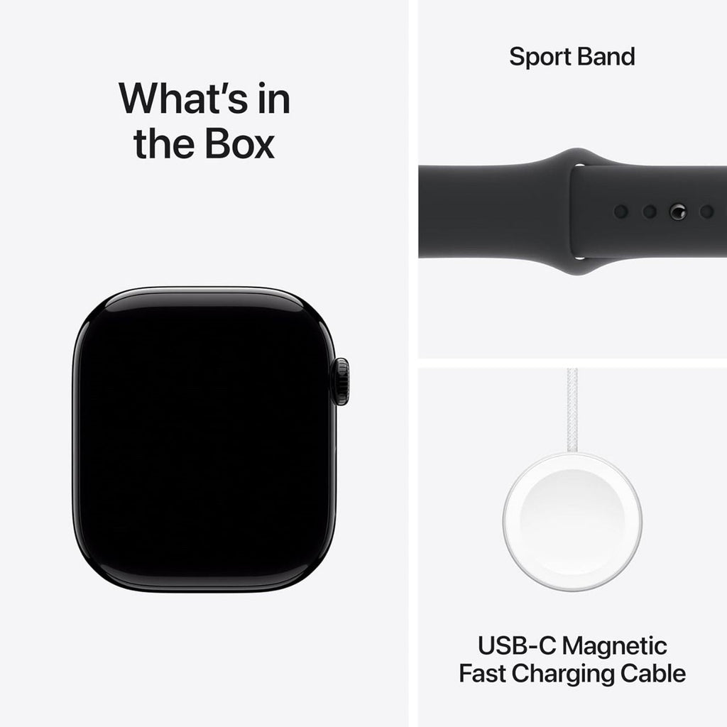 Series 10 Apple Watch – GPS, 46mm Jet Black, Sports Band, Chain Strap